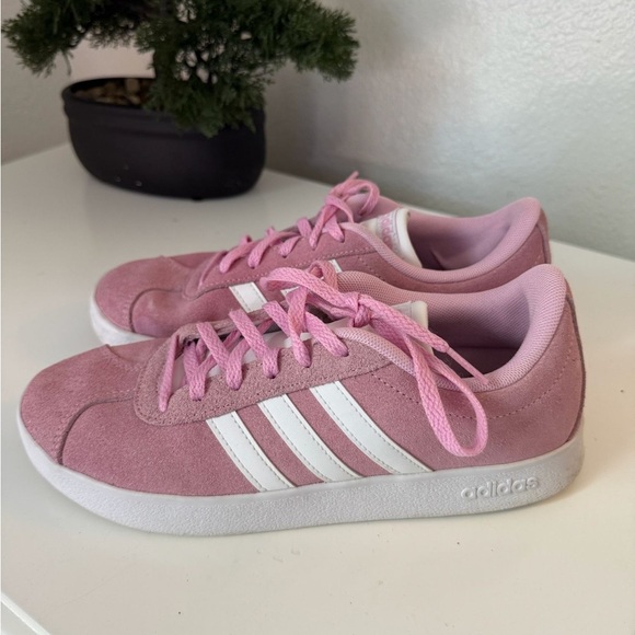 adidas Shoes - Adidas Women's Suede Pink and White Sneakers